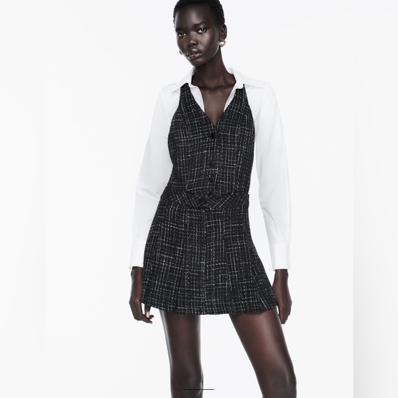 ZARA CONTRASTING STRUCTURED DRESS BLOGGERES FAVORITE - Picture 7 of 11